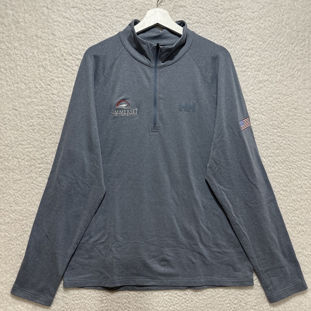 Helly Hansen Men's‎ Size XL Tyri 1/4 Zip Pullover Long Sleeve Company Logo